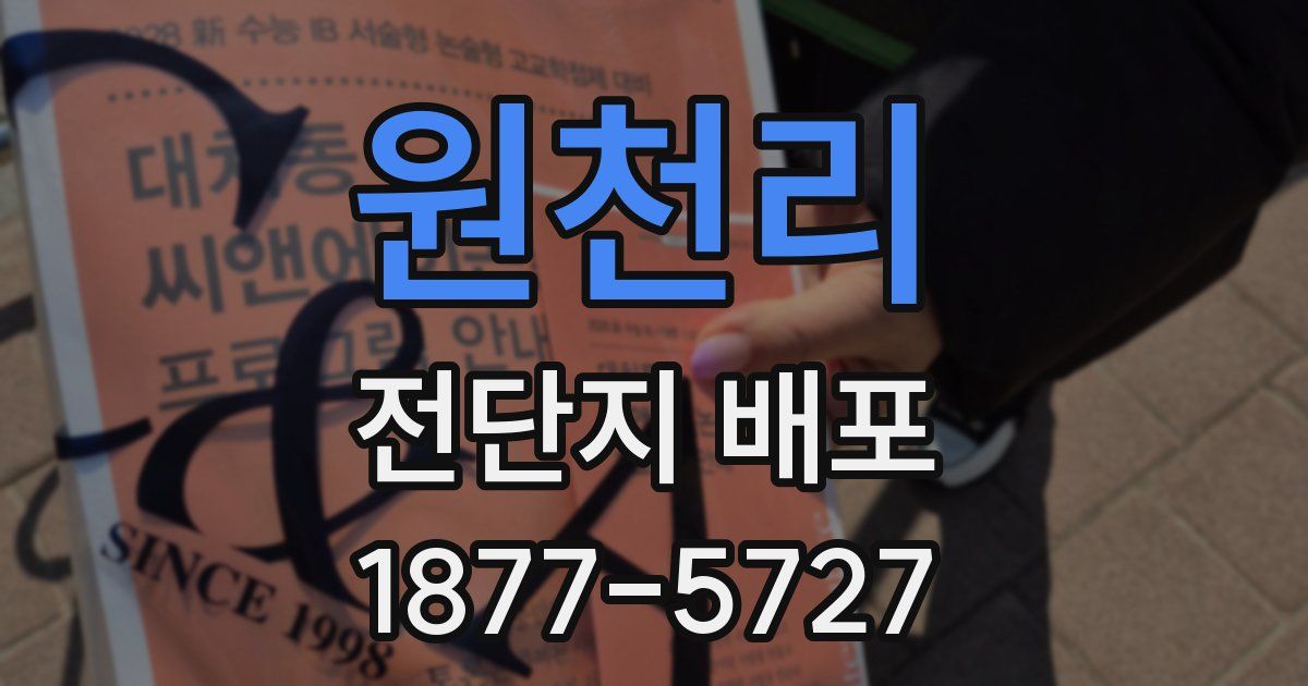 원천리 전단지 배포