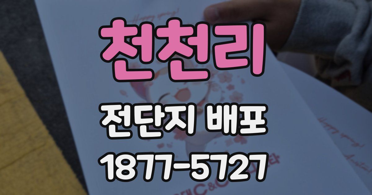 천천리 전단지 배포
