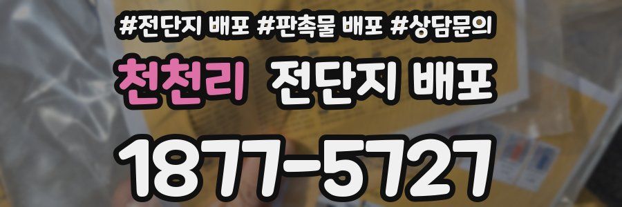 천천리 전단지 배포