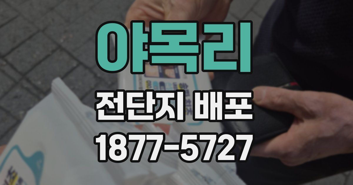 야목리 전단지 배포
