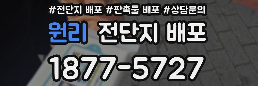 원리 전단지 배포