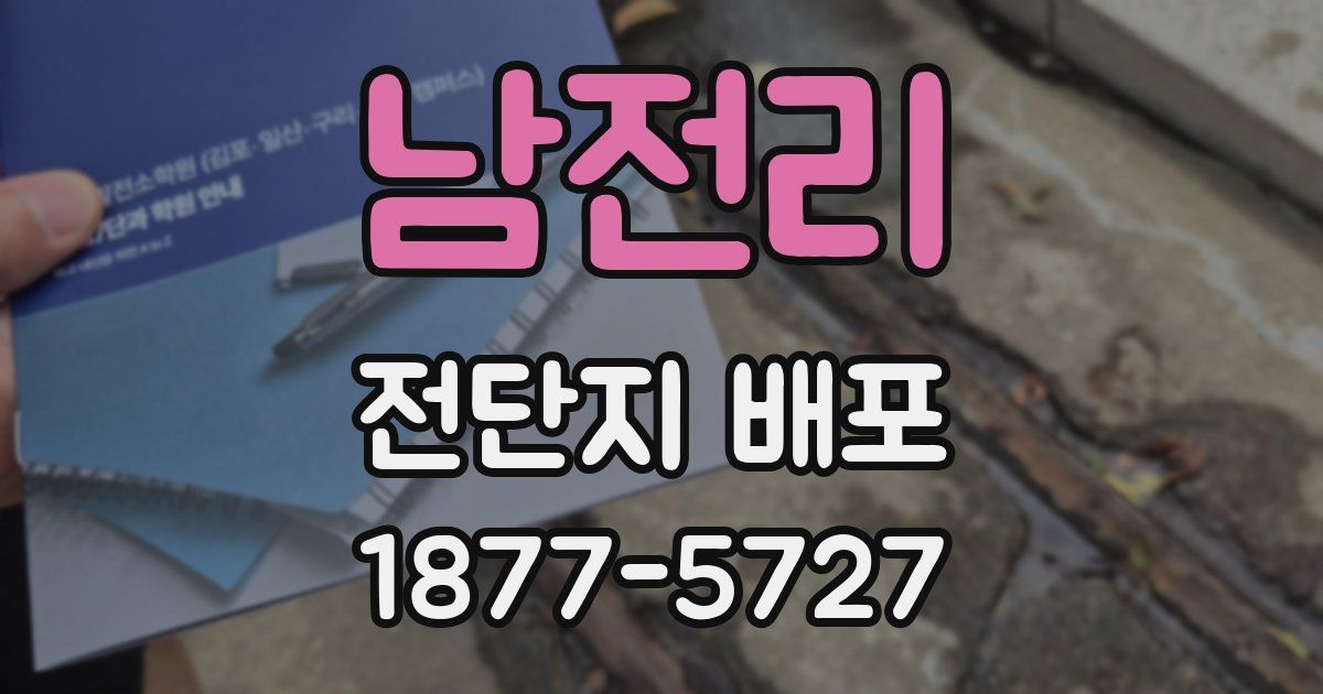 남전리 전단지 배포