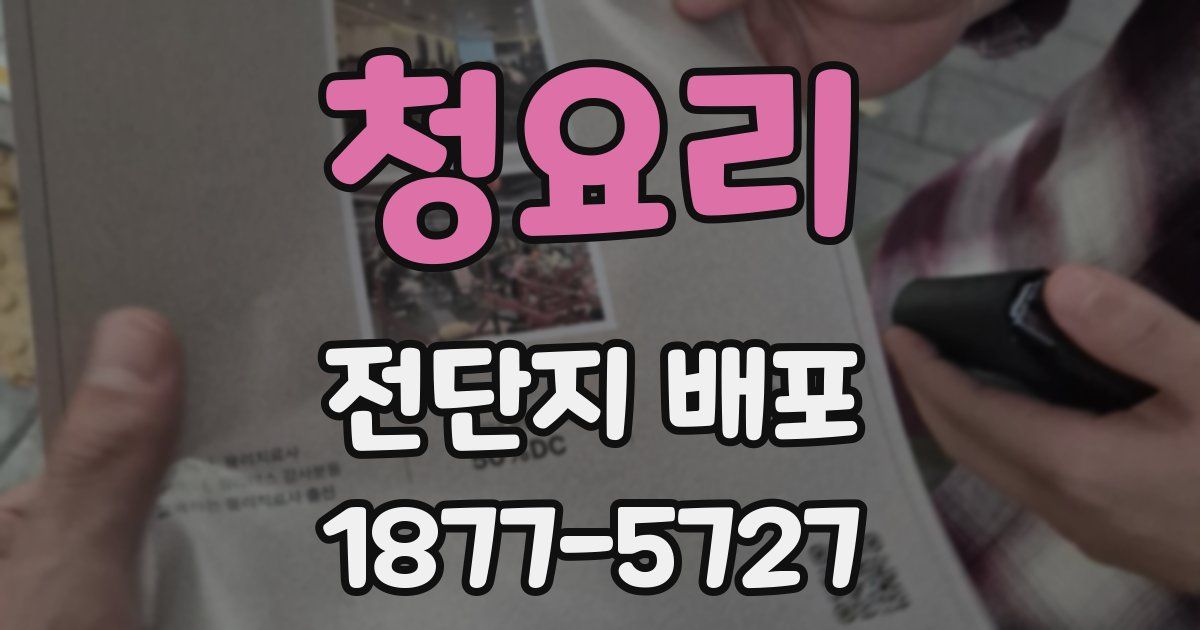 청요리 전단지 배포