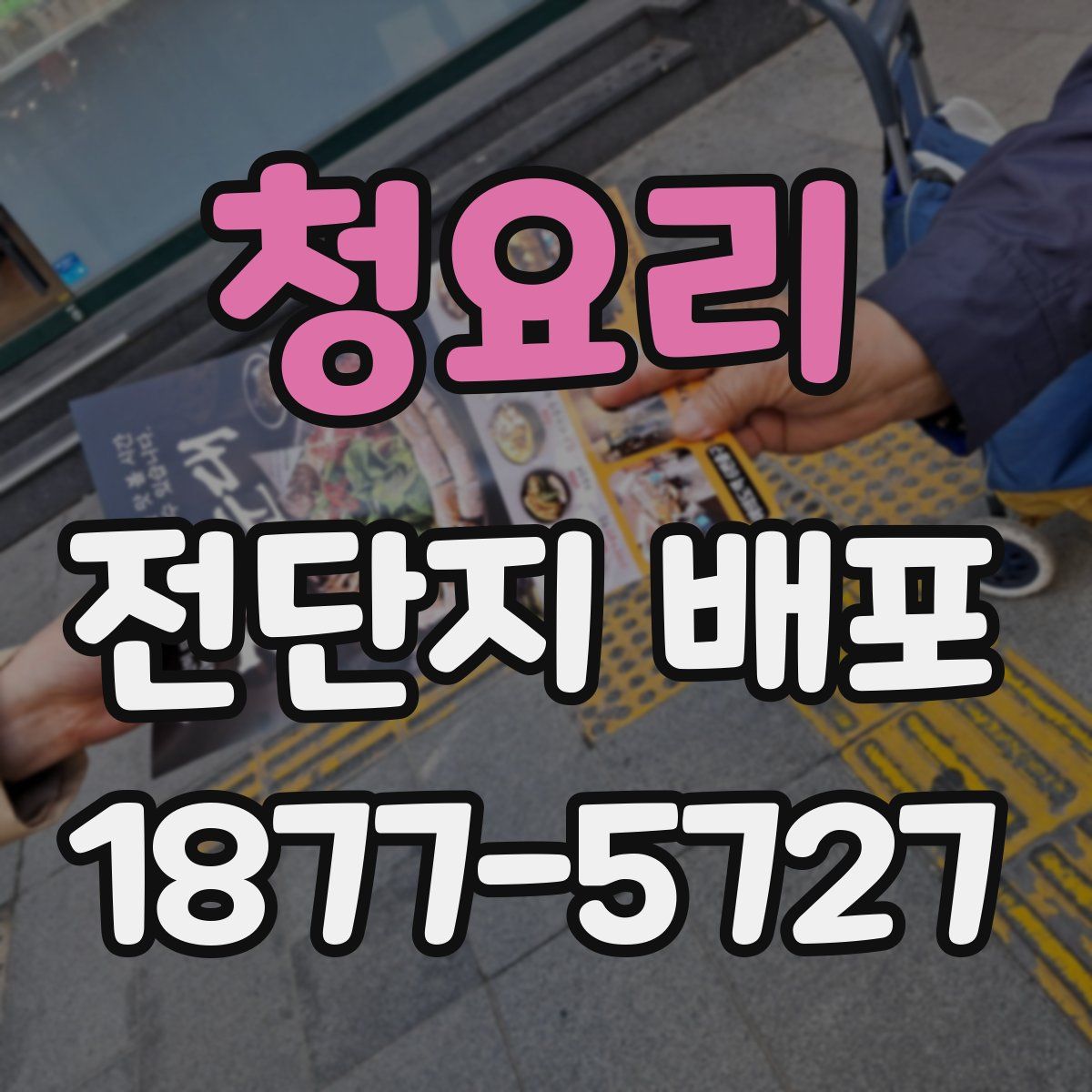 청요리 전단지 배포