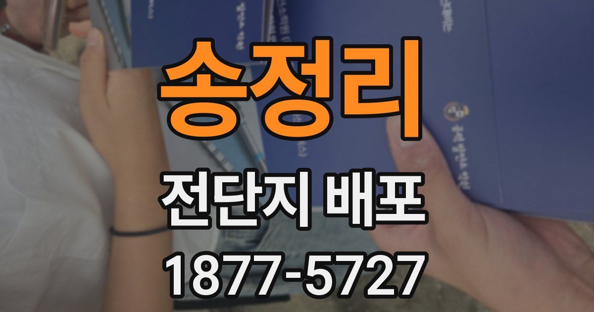 송정리 전단지 배포