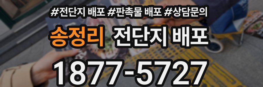 송정리 전단지 배포
