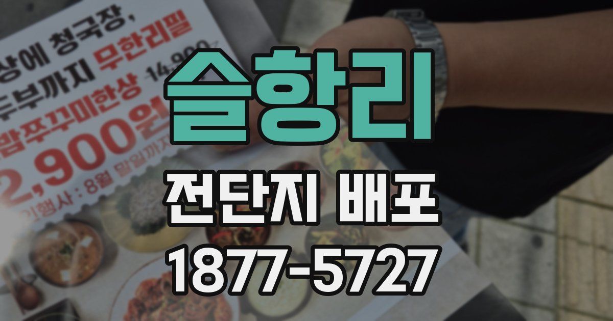 슬항리 전단지 배포