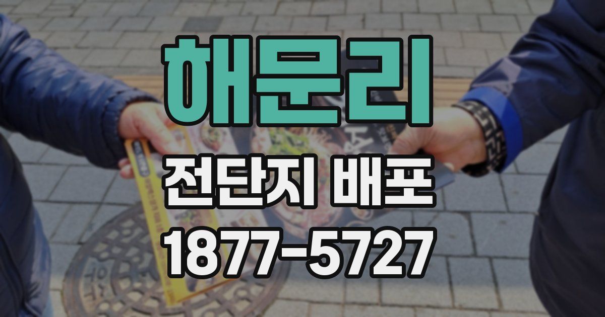 해문리 전단지 배포