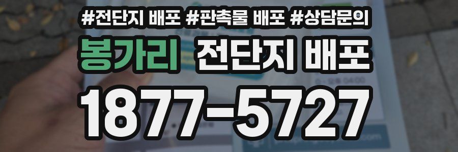 봉가리 전단지 배포