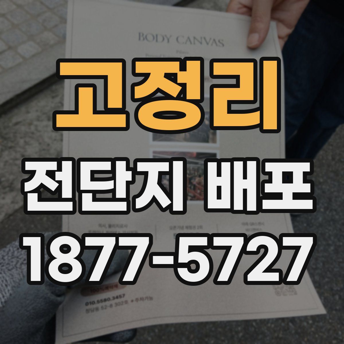 고정리 전단지 배포