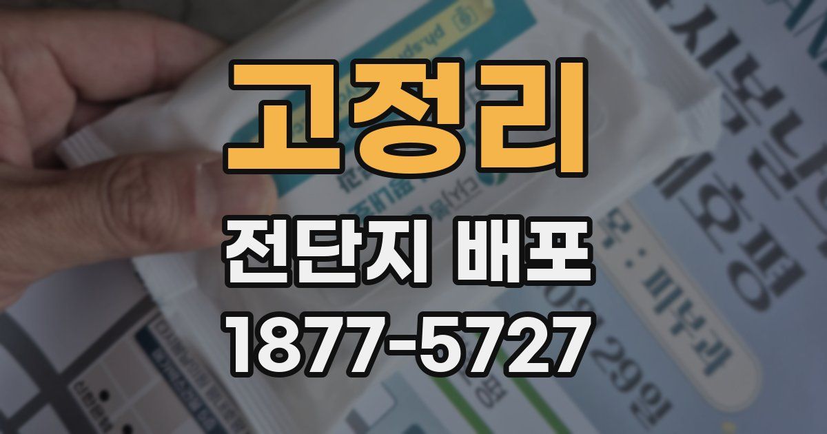 고정리 전단지 배포