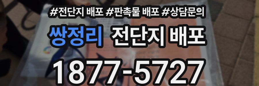 쌍정리 전단지 배포