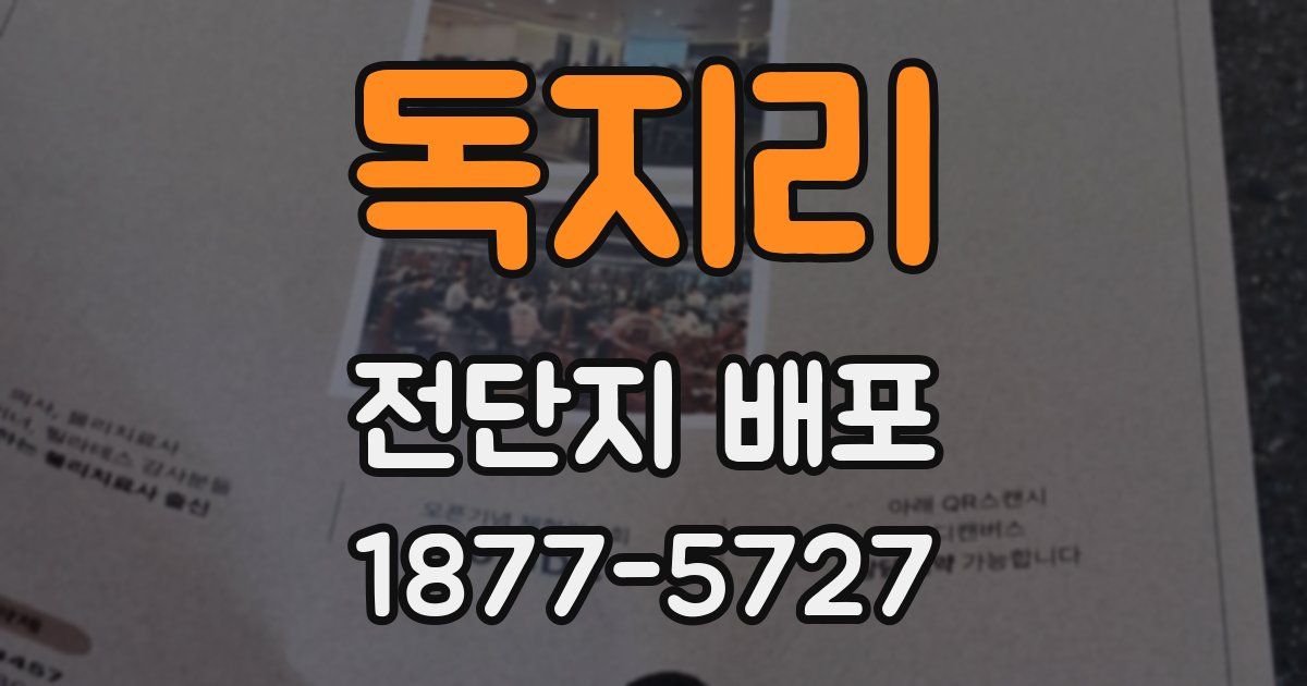 독지리 전단지 배포