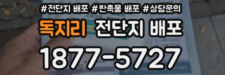 독지리 전단지 배포