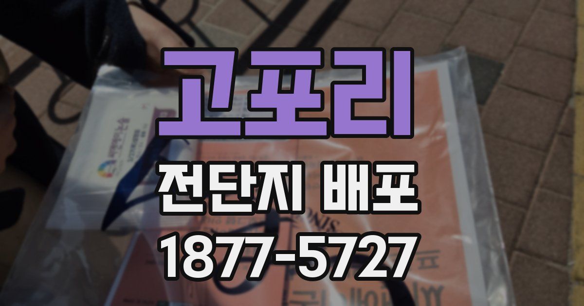 고포리 전단지 배포