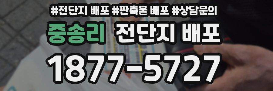 중송리 전단지 배포