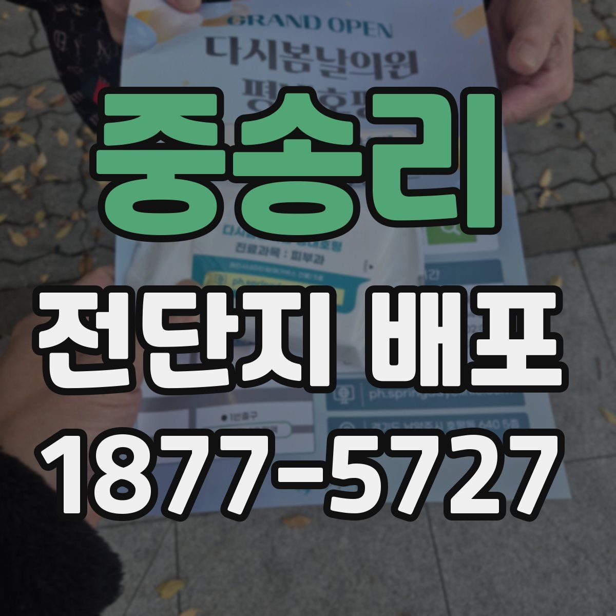 중송리 전단지 배포