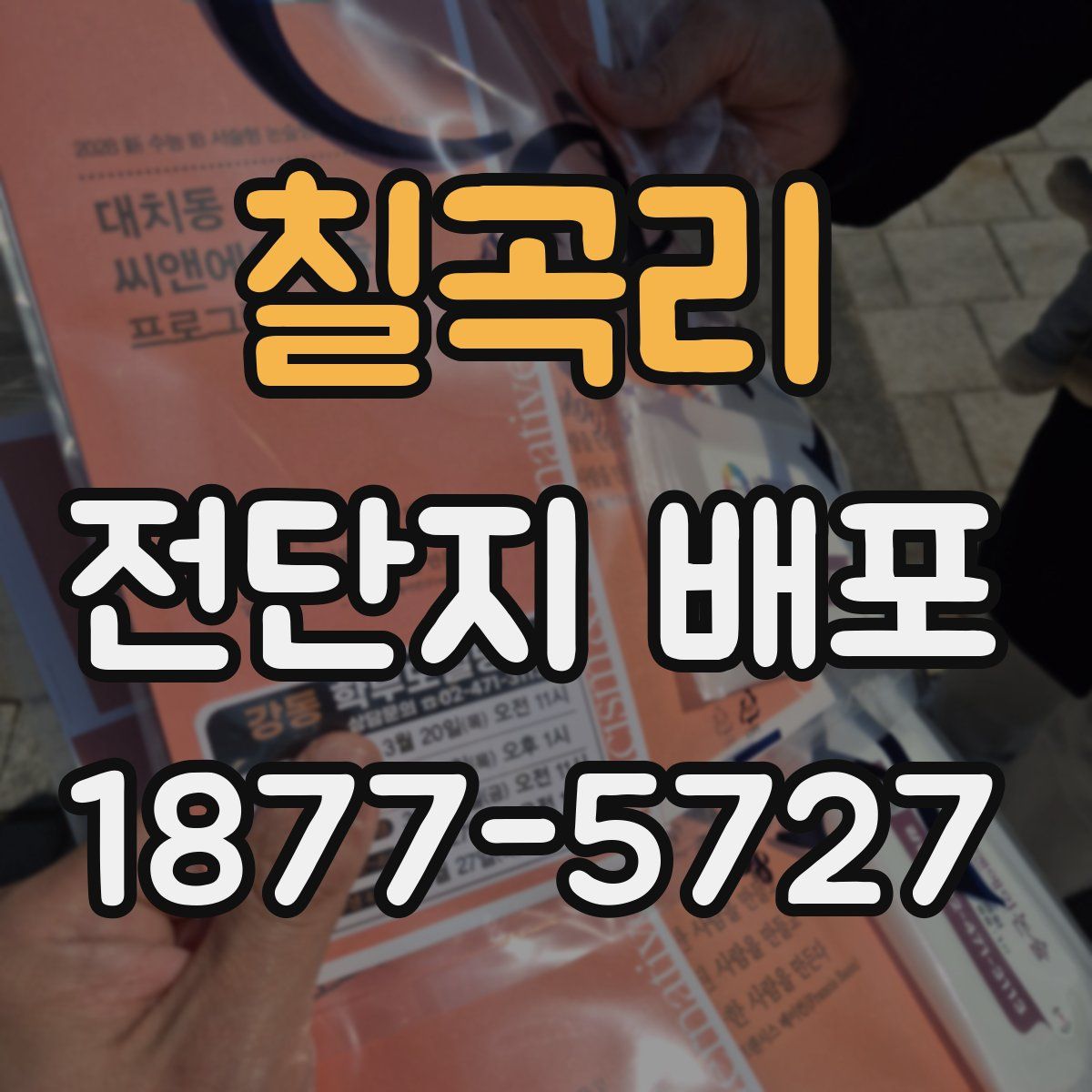 칠곡리 전단지 배포