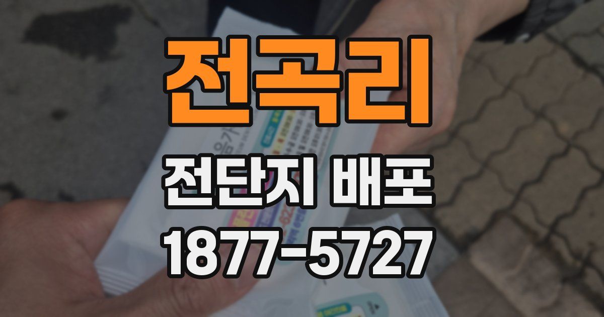 전곡리 전단지 배포