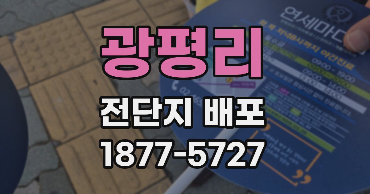 광평리 전단지 배포