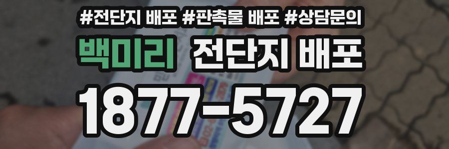 백미리 전단지 배포