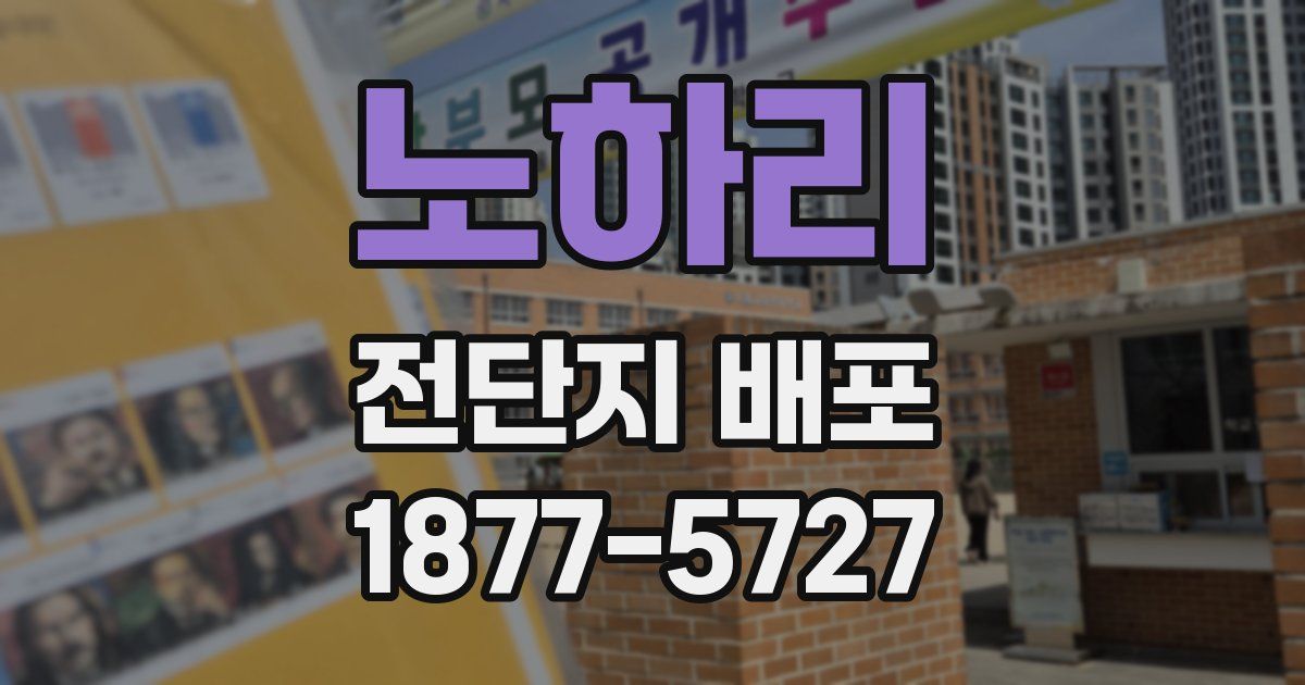 노하리 전단지 배포