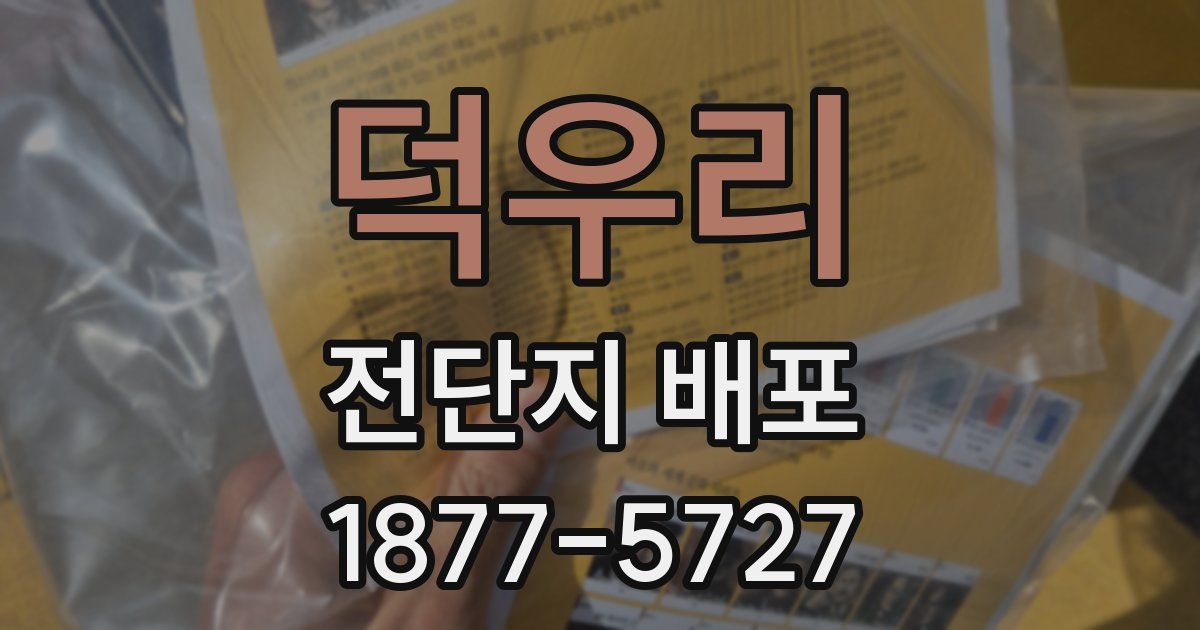 덕우리 전단지 배포