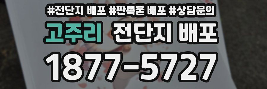 고주리 전단지 배포
