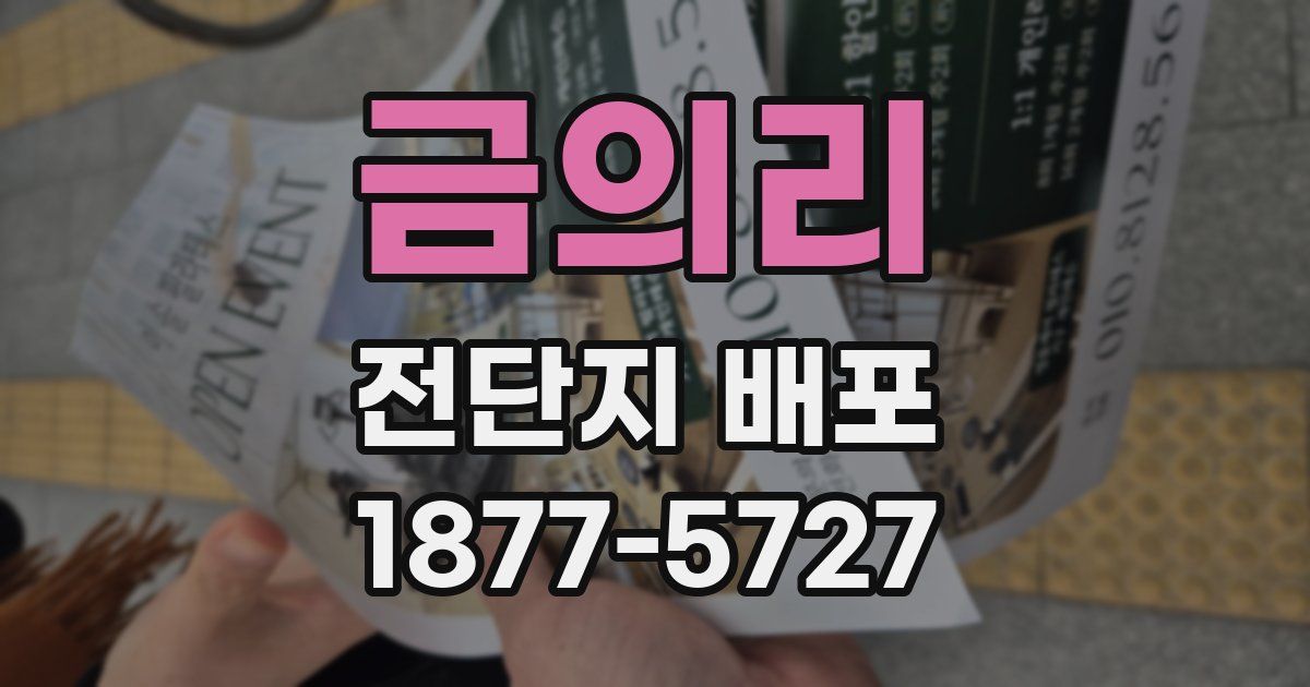 금의리 전단지 배포