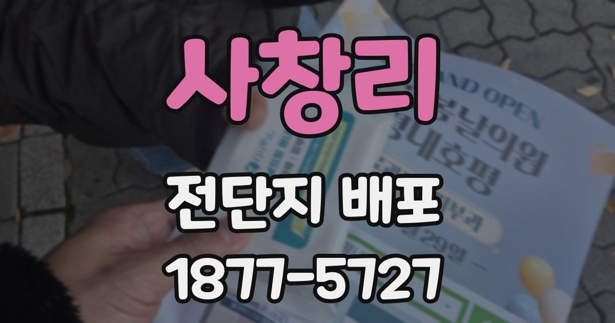 사창리 전단지 배포