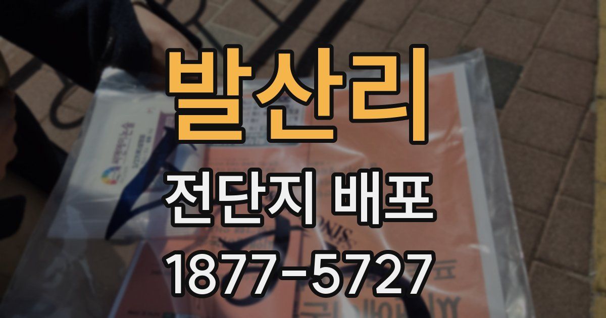 발산리 전단지 배포