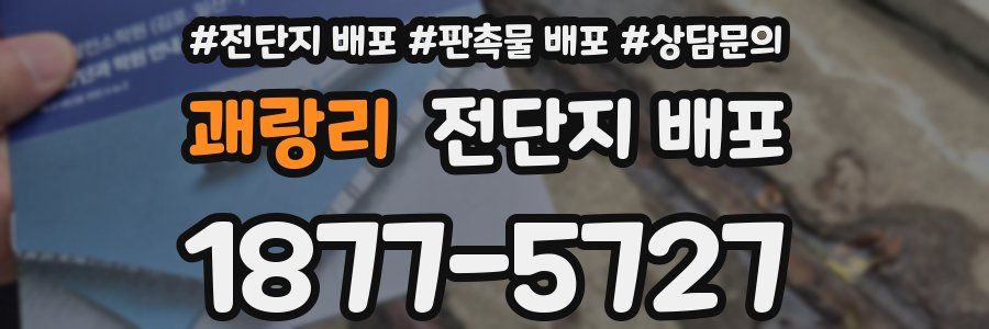 괘랑리 전단지 배포