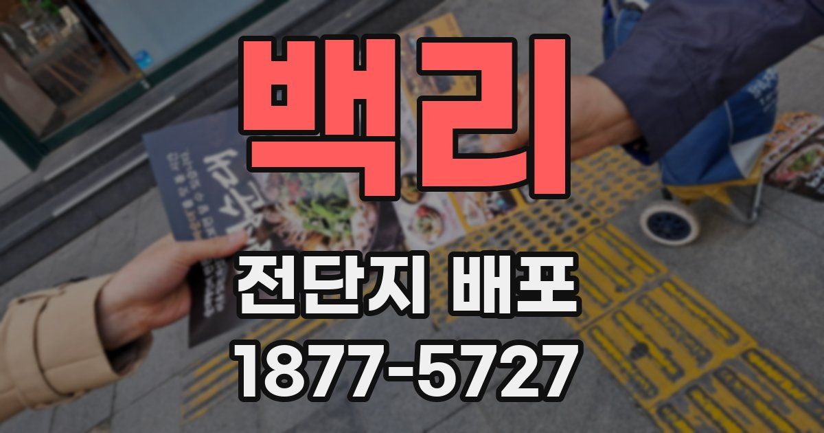 백리 전단지 배포