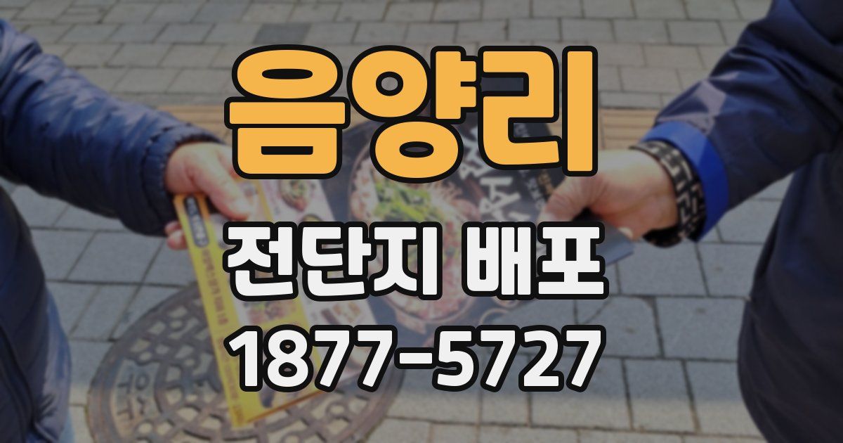 음양리 전단지 배포