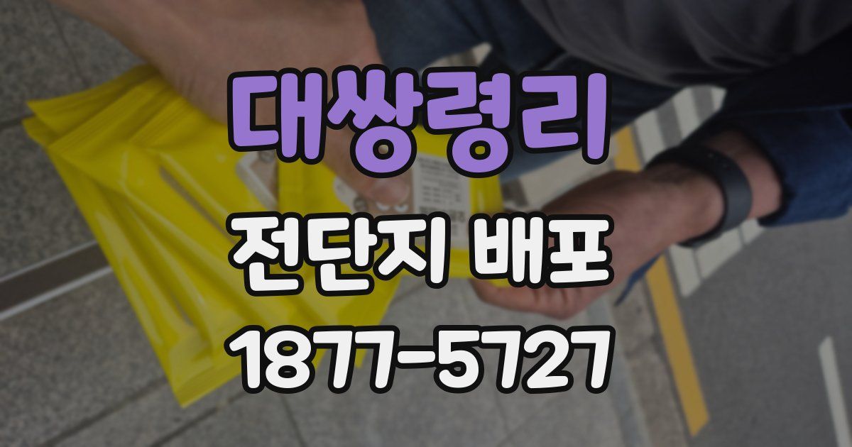 대쌍령리 전단지 배포