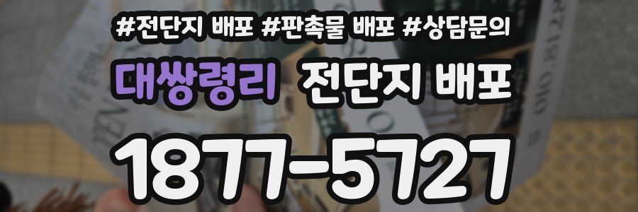 대쌍령리 전단지 배포