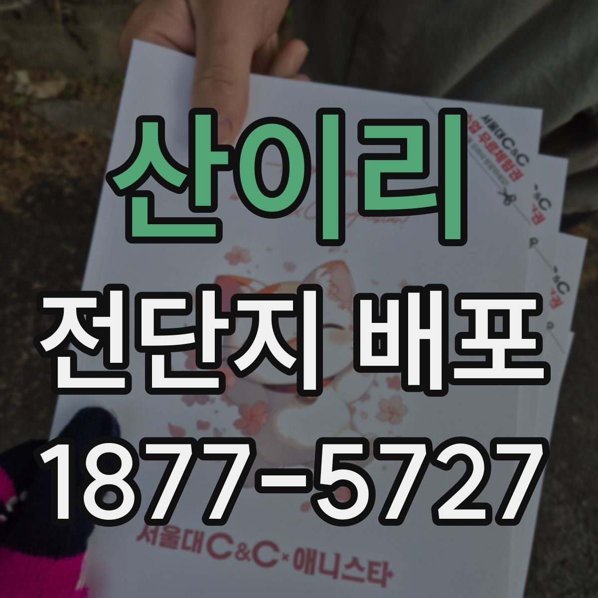 산이리 전단지 배포