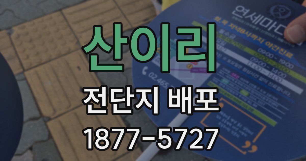 산이리 전단지 배포