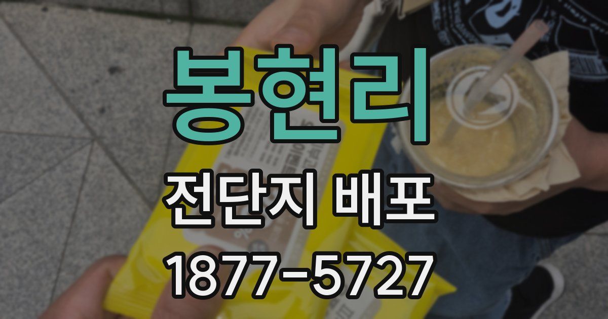 봉현리 전단지 배포