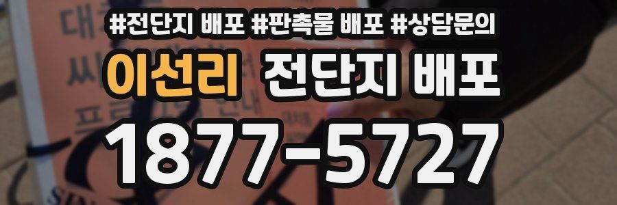 이선리 전단지 배포
