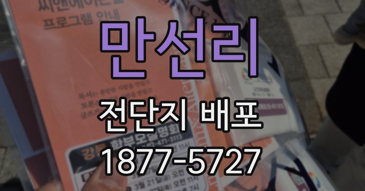 만선리 전단지 배포