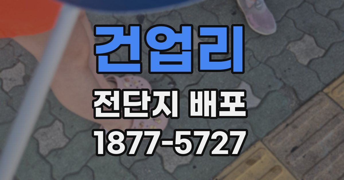 건업리 전단지 배포