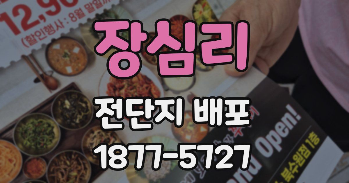 장심리 전단지 배포