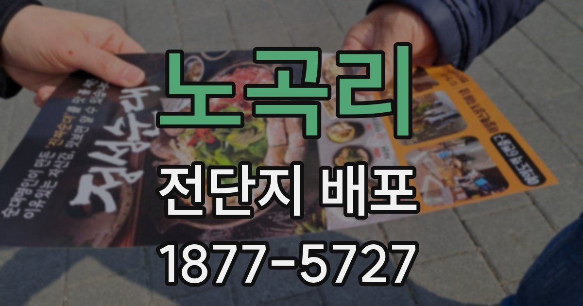 노곡리 전단지 배포