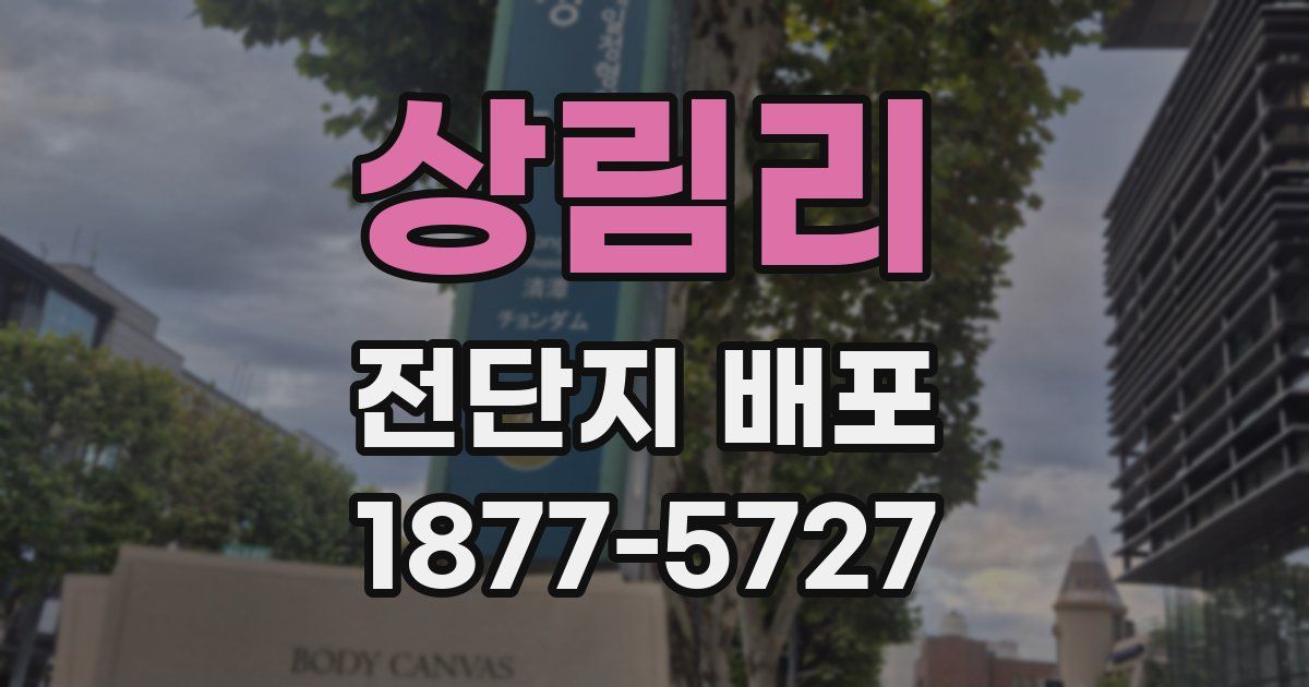 상림리 전단지 배포