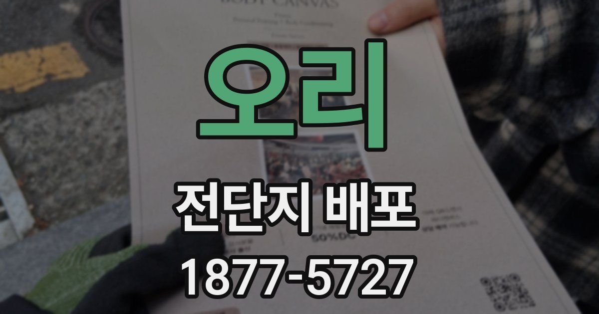 오리 전단지 배포