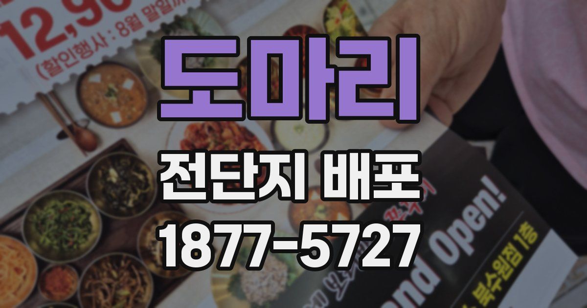 도마리 전단지 배포