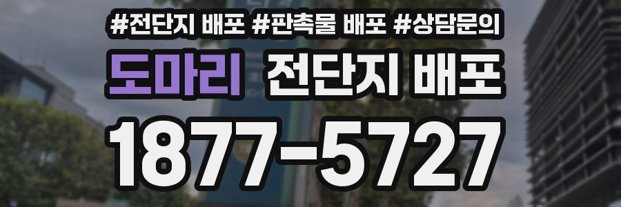 도마리 전단지 배포