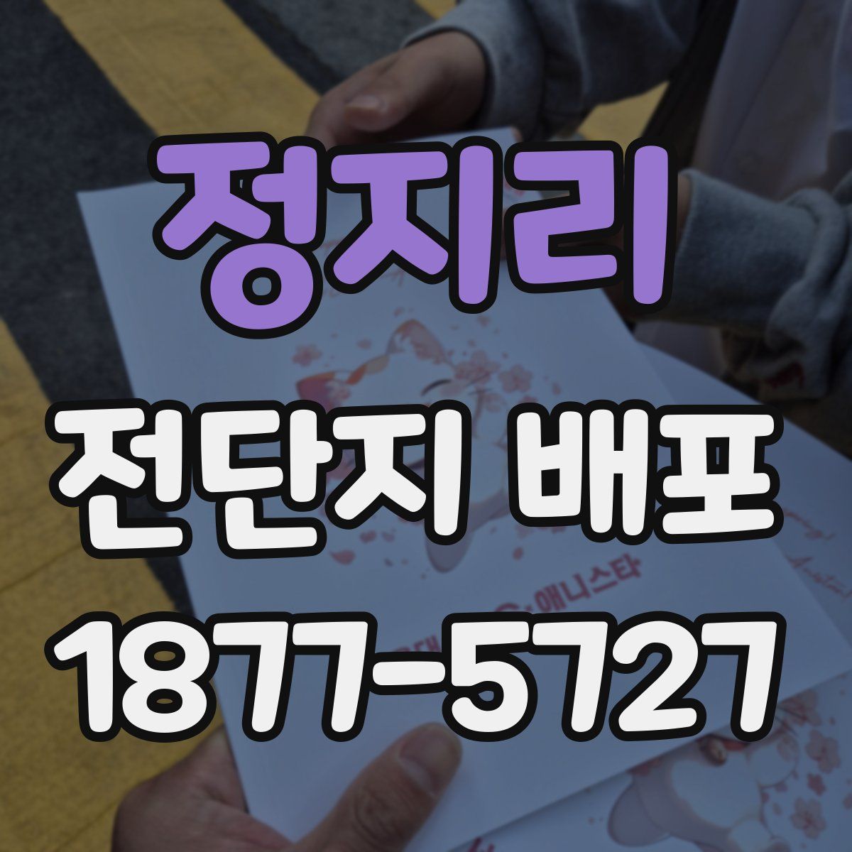 정지리 전단지 배포