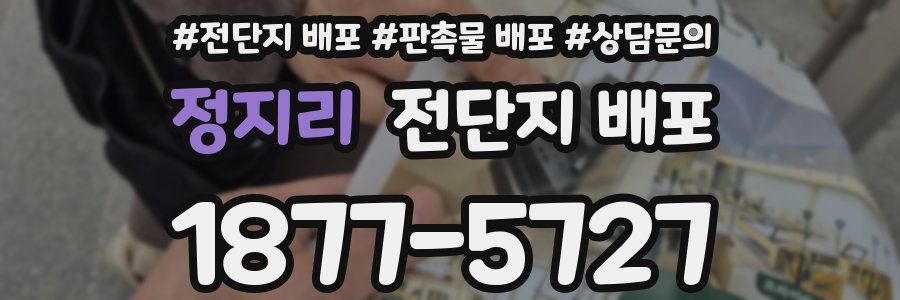 정지리 전단지 배포